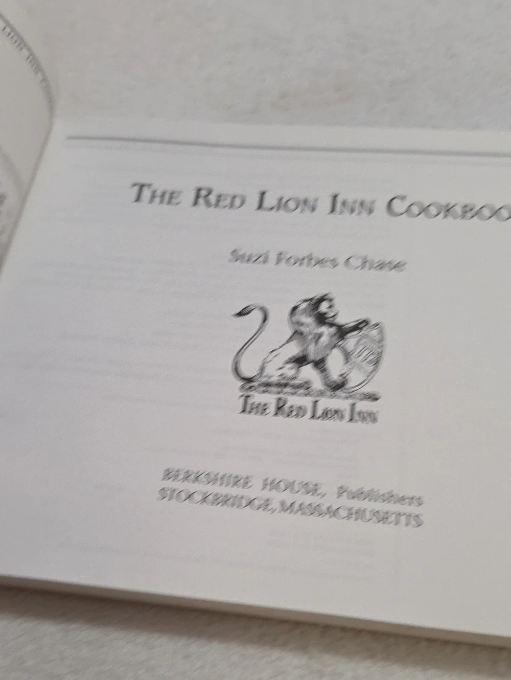 THE RED LION INN COOKBOOK